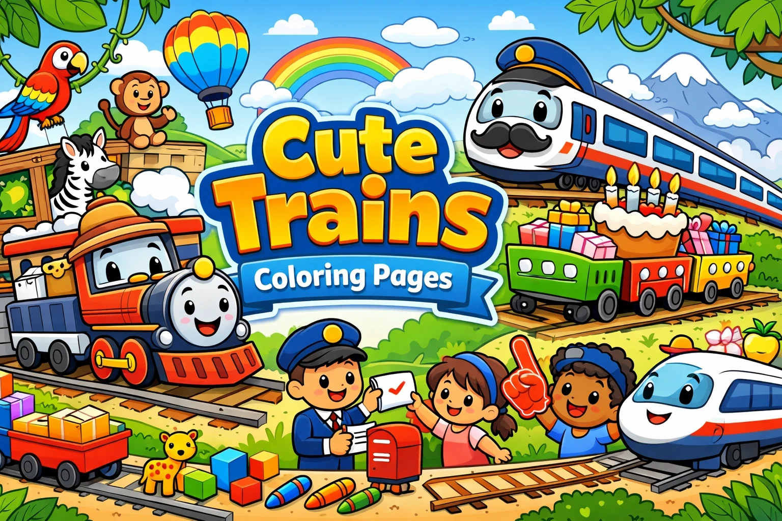 Cute Train Coloring Pages Crafts