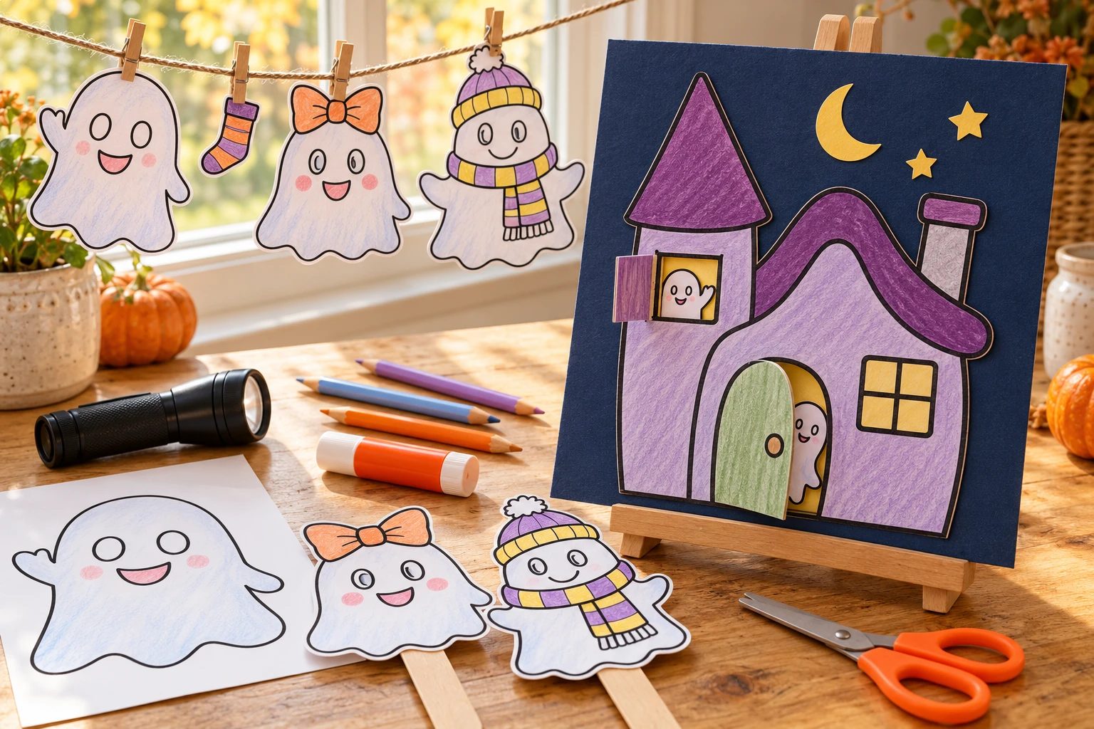 95 Ghosts and Haunted Houses coloring pages - Free PDF Printables