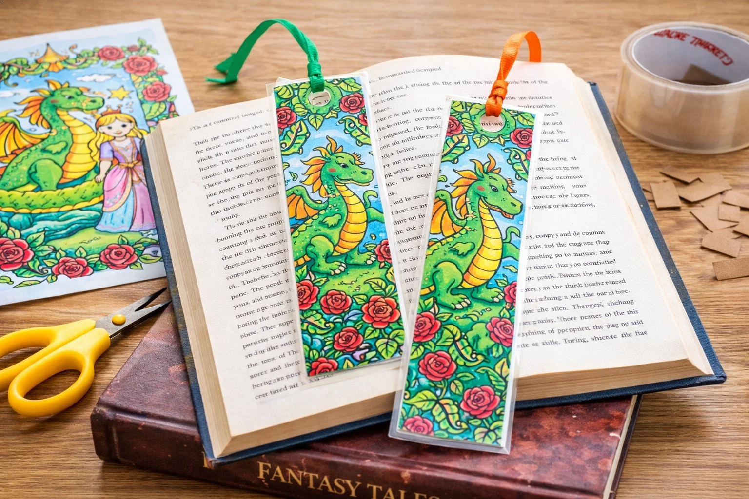 Princess and Dragons bookmarks