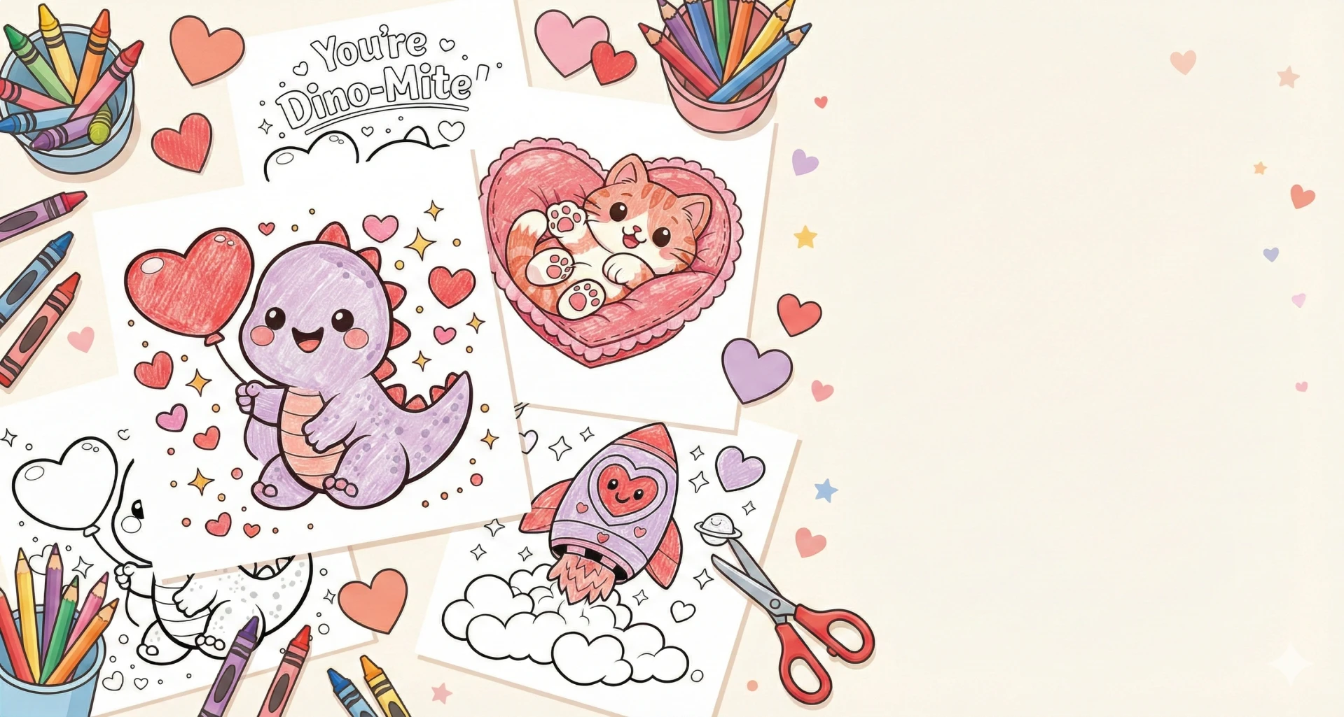 Things to do with Valentine's Day coloring pages