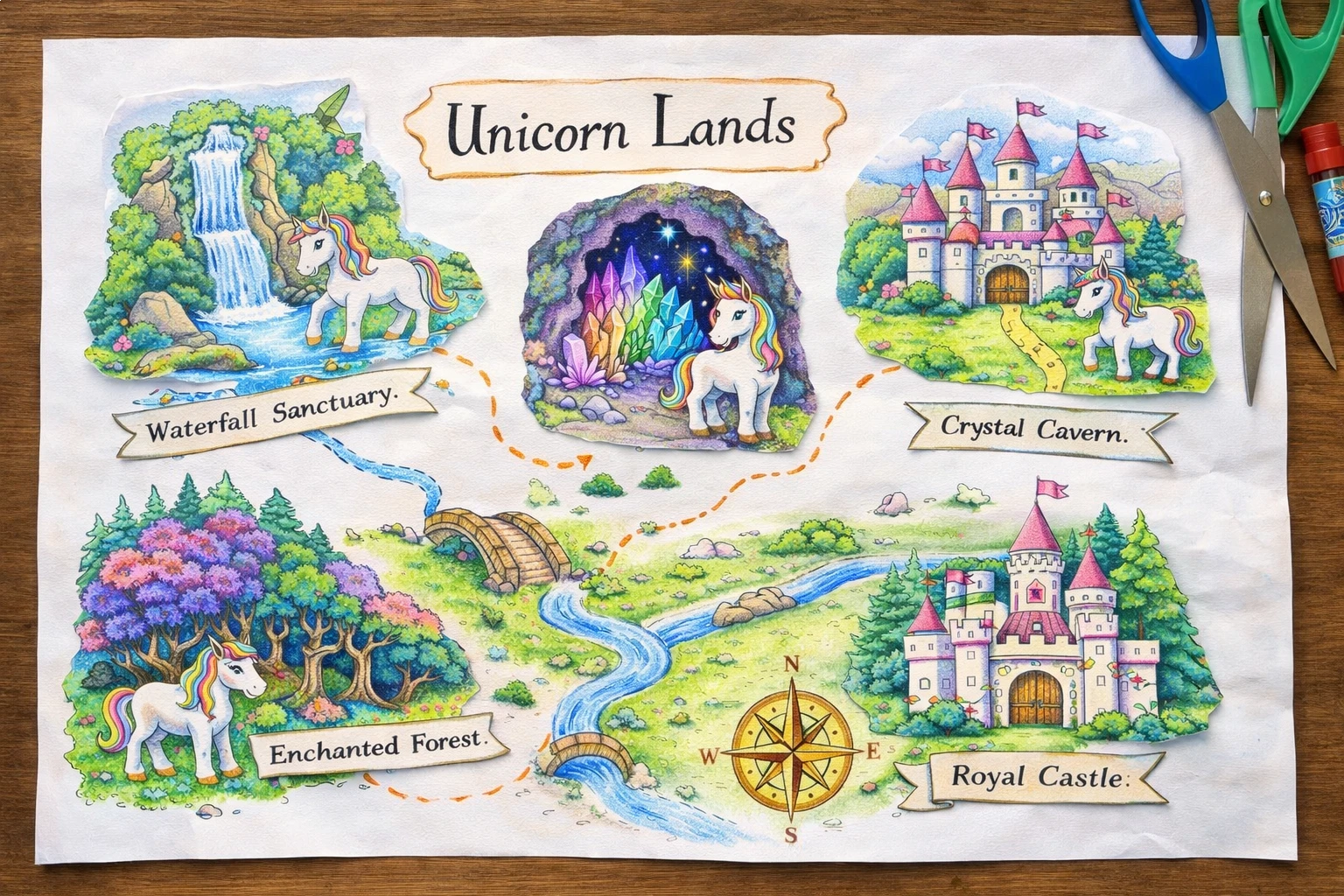 Unicorn map craft