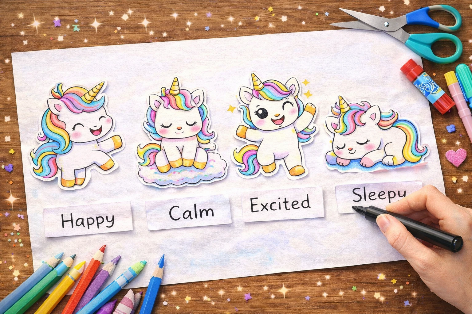 Unicorn emotions chart